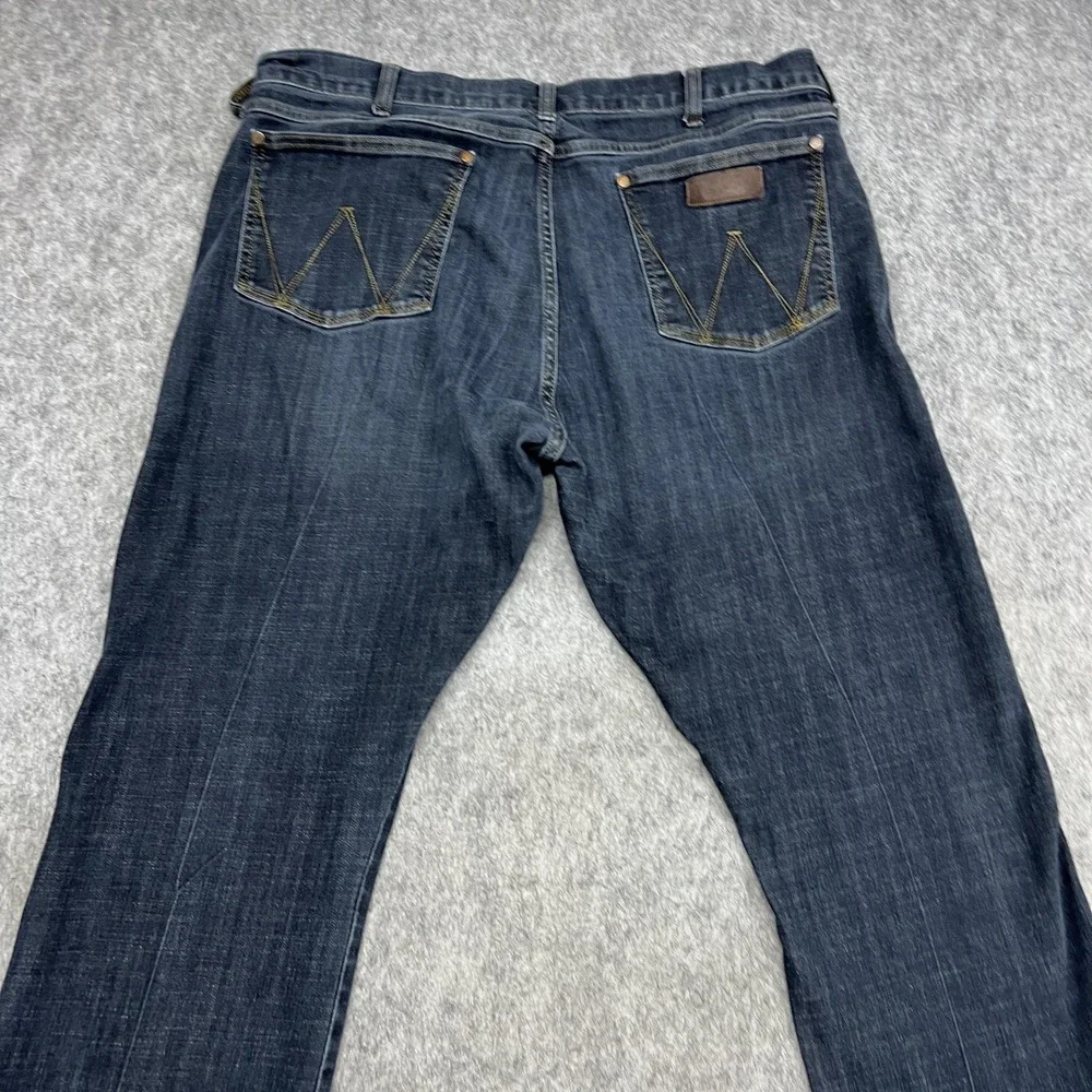 Wrangler Retro Jeans Mens 40x32 Blue Slim Bootcut Stretch Denim Western Cowboy